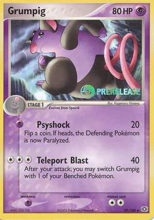 Grumpig (29/106) (Prerelease Promo) [Nintendo: Black Star Promos] | Black Swamp Games