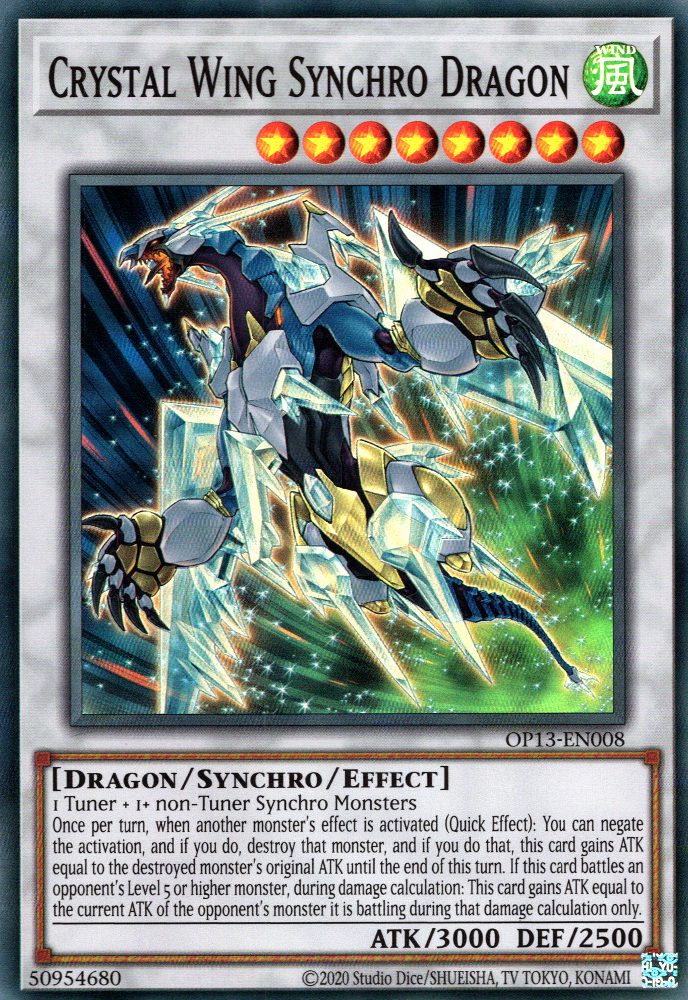 Crystal Wing Synchro Dragon [OP13-EN008] Super Rare | Black Swamp Games