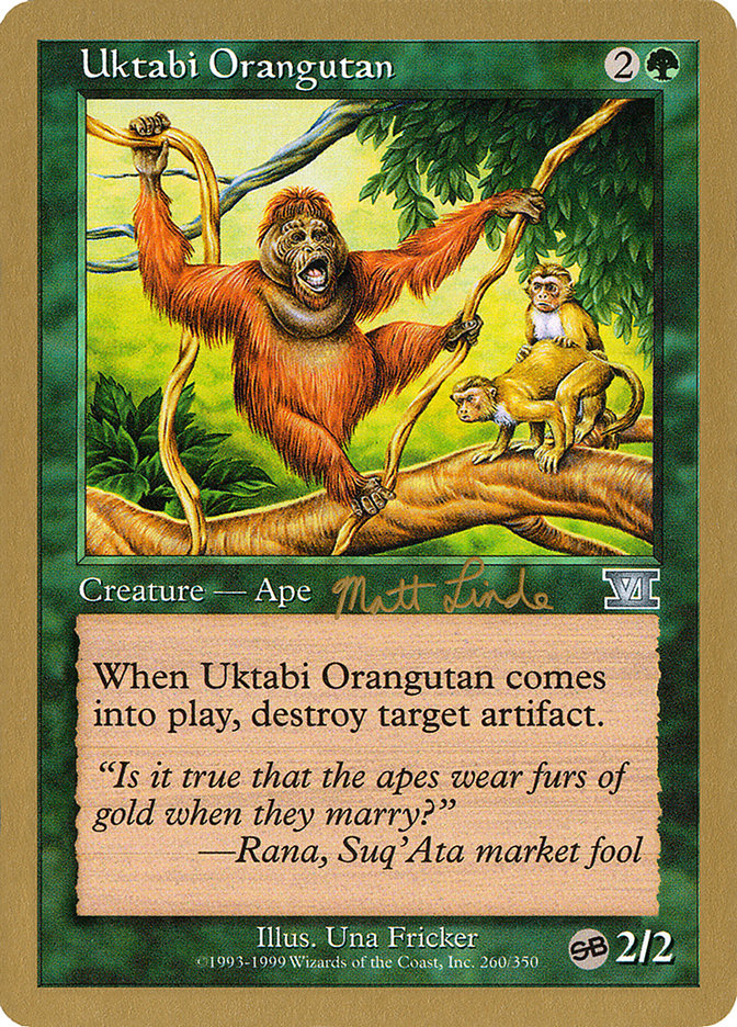 Uktabi Orangutan (Matt Linde) (SB) [World Championship Decks 1999] | Black Swamp Games
