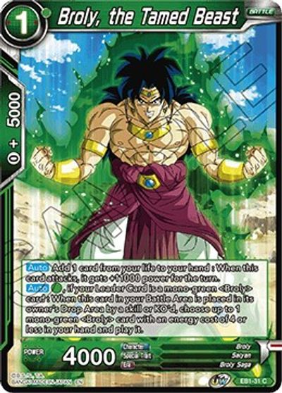 Broly, the Tamed Beast (EB1-31) [Battle Evolution Booster] | Black Swamp Games