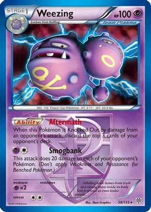 Weezing (58/135) (Theme Deck Exclusive) (Team Plasma) [Black & White: Plasma Storm] | Black Swamp Games