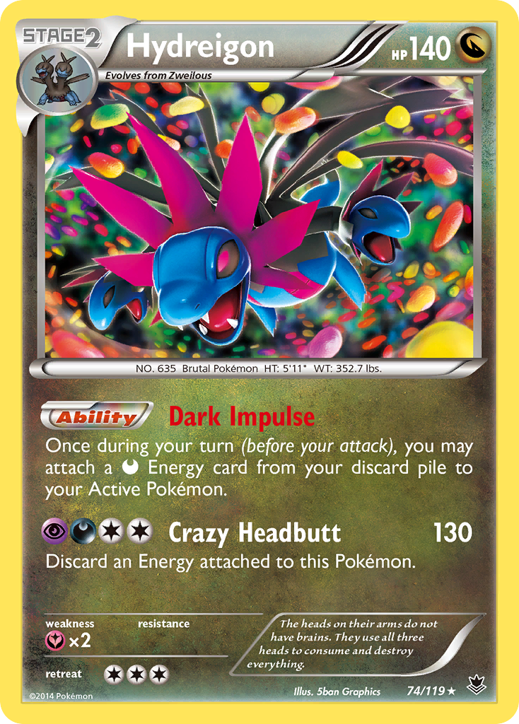 Hydreigon (74/119) [XY: Phantom Forces] | Black Swamp Games