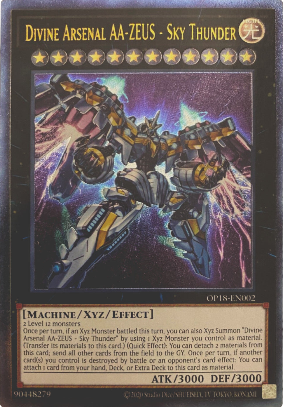 Divine Arsenal AA-ZEUS - Sky Thunder [OP18-EN002] Ultimate Rare | Black Swamp Games