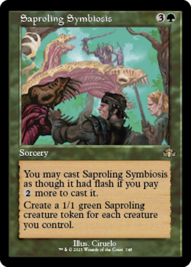 Saproling Symbiosis (Retro) [Dominaria Remastered] | Black Swamp Games