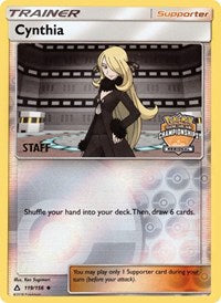 Cynthia (119/156) (Staff Regional Championship Promo) [Sun & Moon: Ultra Prism] | Black Swamp Games