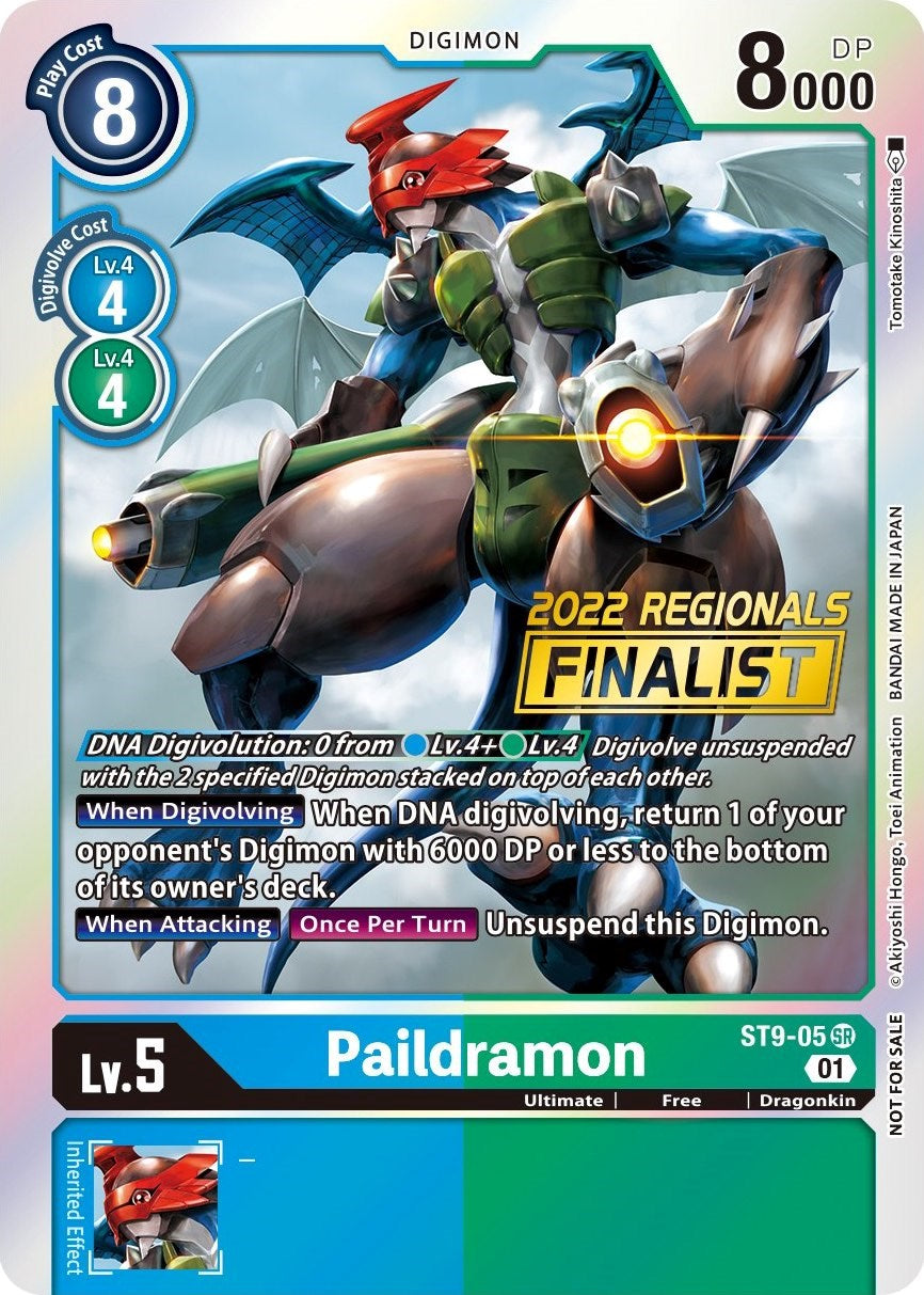 Paildramon [ST9-05] (2022 Championship Offline Regional) (Online Finalist) [Starter Deck: Ultimate Ancient Dragon Promos] | Black Swamp Games