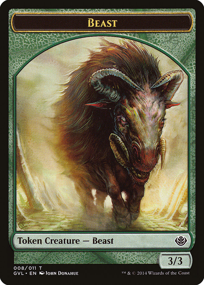 Beast Token (008/011) (Garruk vs. Liliana) [Duel Decks Anthology Tokens] | Black Swamp Games