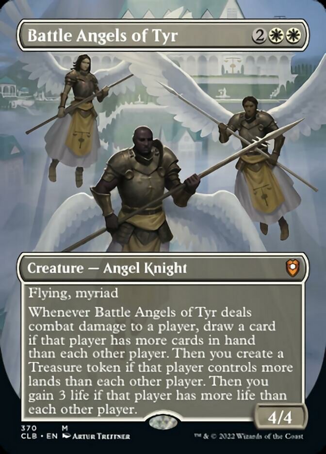 Battle Angels of Tyr (Borderless Alternate Art) [Commander Legends: Battle for Baldur's Gate] | Black Swamp Games