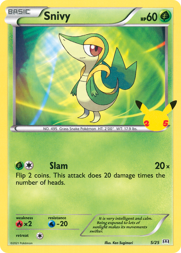 Snivy (5/25) [McDonald's 25th Anniversary] | Black Swamp Games