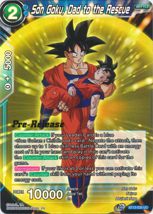 Son Goku, Dad to the Rescue (BT13-035) [Supreme Rivalry Prerelease Promos] | Black Swamp Games