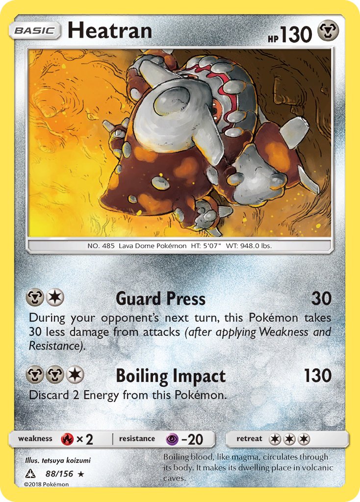 Heatran (88/156) (Prerelease Kit Exclusive) (Theme Deck Exclusive) [Sun & Moon: Ultra Prism] | Black Swamp Games