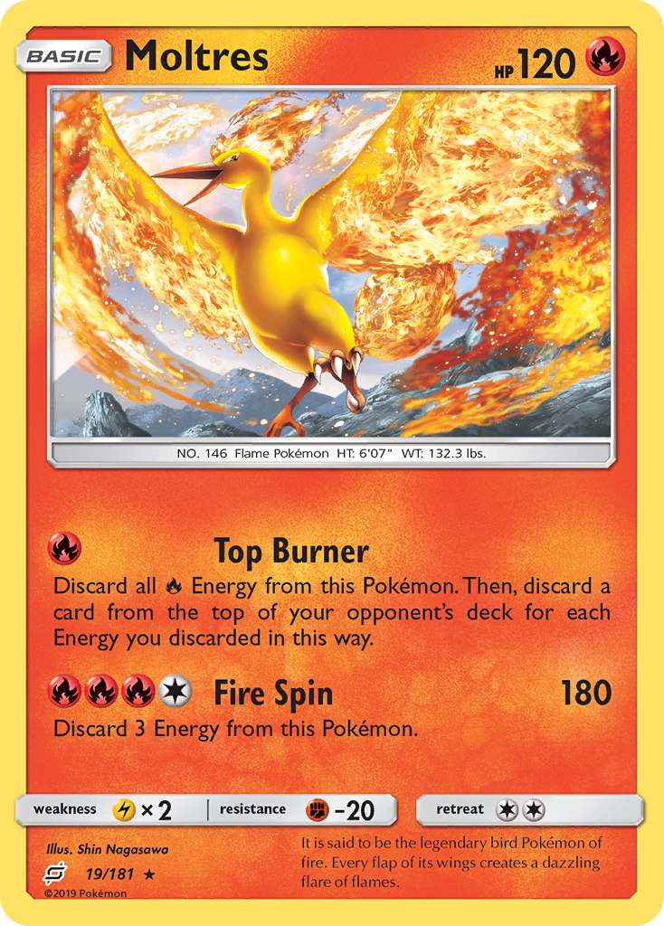 Moltres (19/181) [Sun & Moon: Team Up] | Black Swamp Games