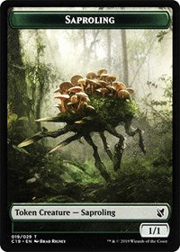 Saproling // Morph Double-sided Token [Commander 2019 Tokens] | Black Swamp Games