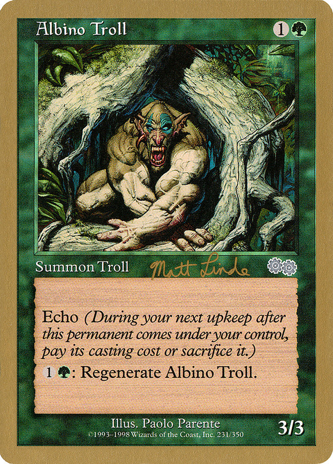 Albino Troll (Matt Linde) [World Championship Decks 1999] | Black Swamp Games