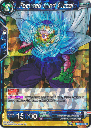 Focused Mind Piccolo (Shatterfoil) (TB1-032) [Dragon Brawl] | Black Swamp Games