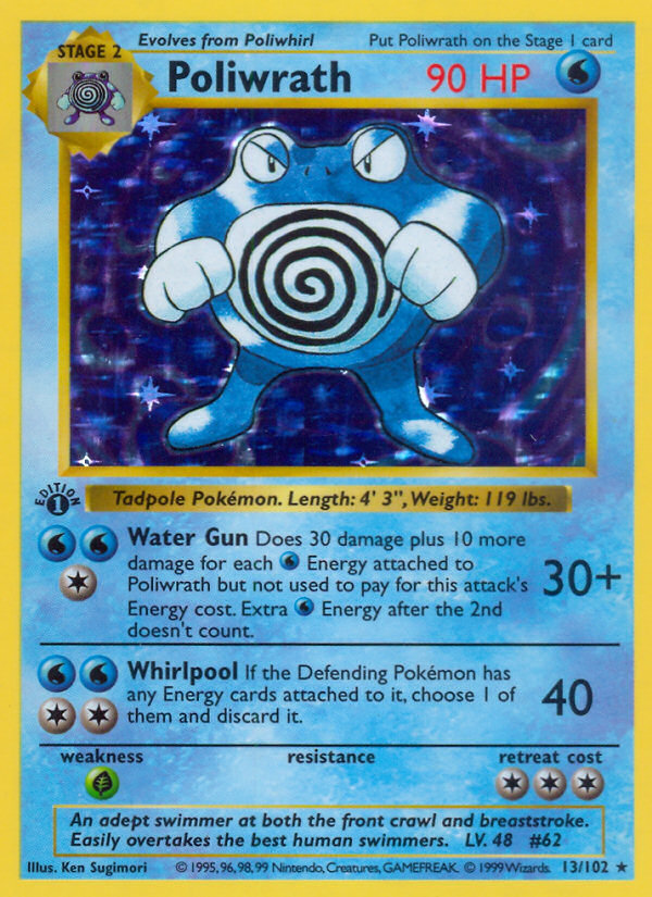 Poliwrath (13/102) (Shadowless) [Base Set 1st Edition] | Black Swamp Games