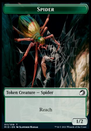Spider Token [Innistrad: Midnight Hunt Tokens] | Black Swamp Games