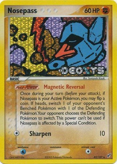 Nosepass (42/107) (Stamped) [EX: Deoxys] | Black Swamp Games