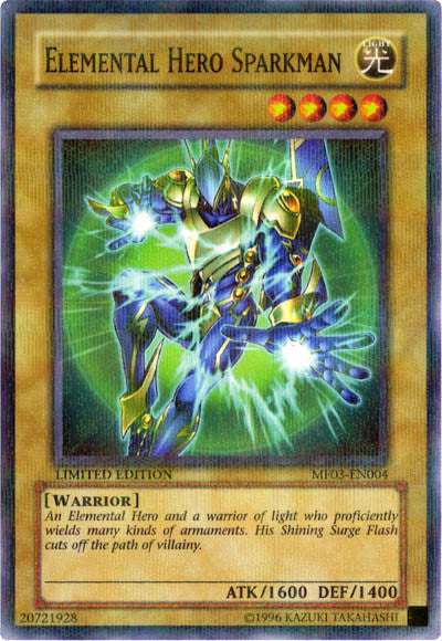 Elemental Hero Sparkman [MF03-EN004] Parallel Rare | Black Swamp Games