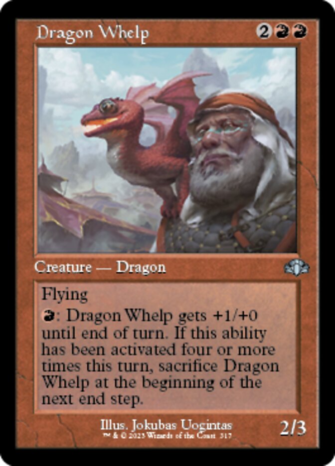 Dragon Whelp (Retro) [Dominaria Remastered] | Black Swamp Games