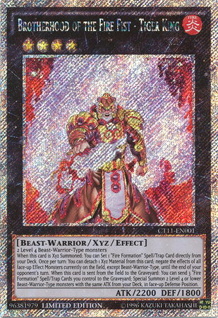 Brotherhood of the Fire Fist - Tiger King [CT11-EN001] Secret Rare | Black Swamp Games