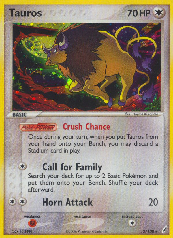 Tauros (12/100) [EX: Crystal Guardians] | Black Swamp Games