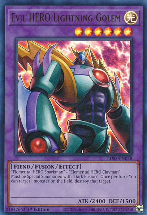 Evil HERO Lightning Golem [LDS3-EN028] Ultra Rare | Black Swamp Games