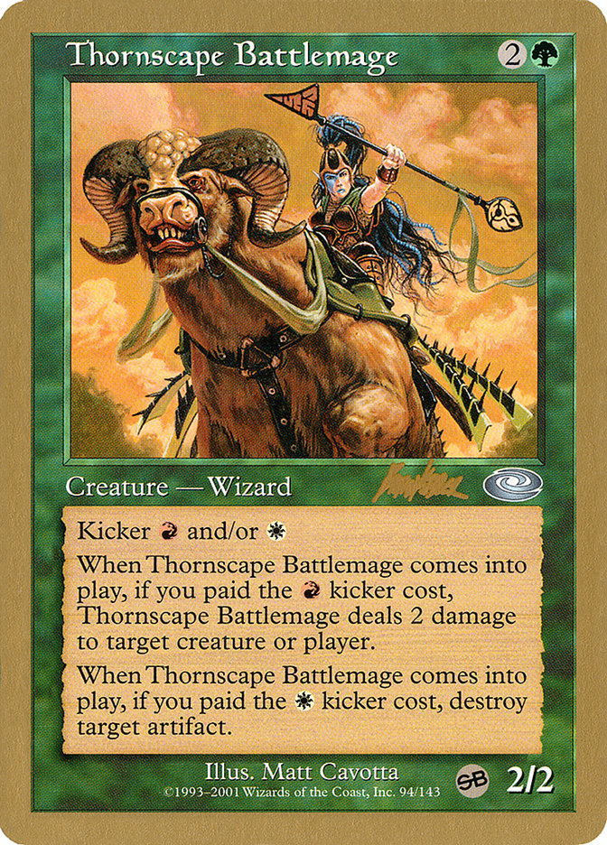 Thornscape Battlemage (Brian Kibler) (SB) [World Championship Decks 2002] | Black Swamp Games