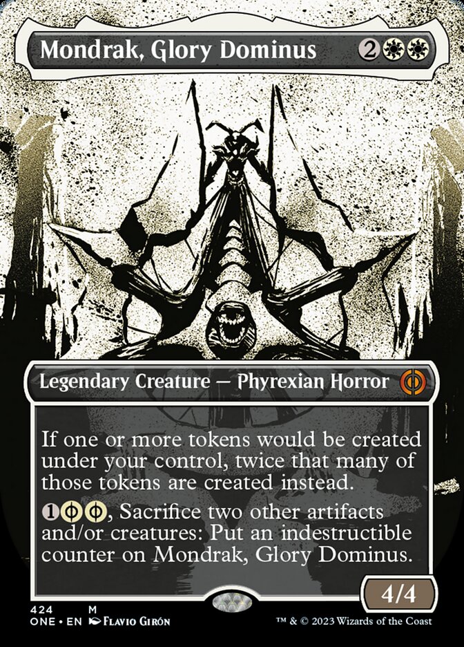 Mondrak, Glory Dominus (Borderless Ichor Step-and-Compleat Foil) [Phyrexia: All Will Be One] | Black Swamp Games