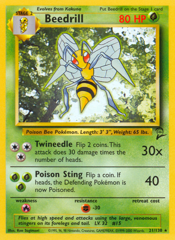 Beedrill (21/130) [Base Set 2] | Black Swamp Games