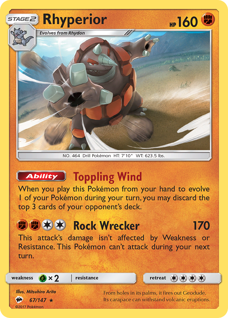 Rhyperior (67/147) [Sun & Moon: Burning Shadows] | Black Swamp Games