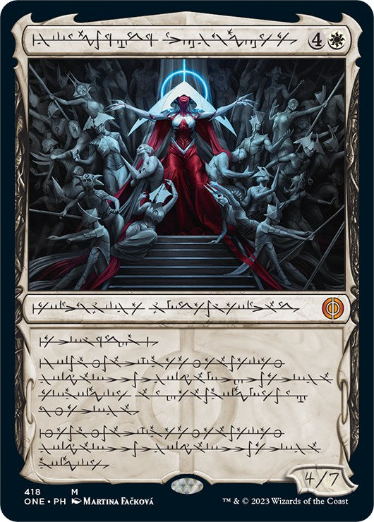 Elesh Norn, Mother of Machines (Phyrexian Step-and-Compleat Foil) [Phyrexia: All Will Be One] | Black Swamp Games