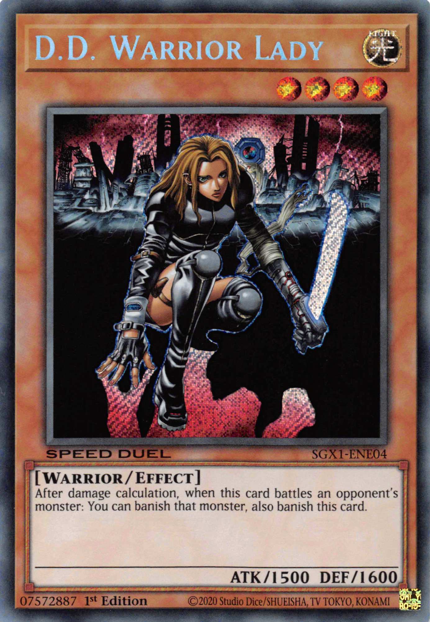 D.D. Warrior Lady [SGX1-ENE04] Secret Rare | Black Swamp Games