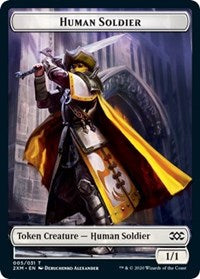 Human Soldier // Tuktuk the Returned Double-sided Token [Double Masters Tokens] | Black Swamp Games