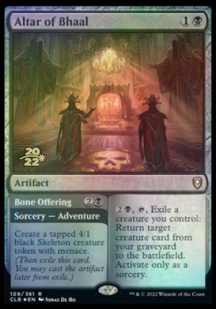 Altar of Bhaal // Bone Offering [Commander Legends: Battle for Baldur's Gate Prerelease Promos] | Black Swamp Games