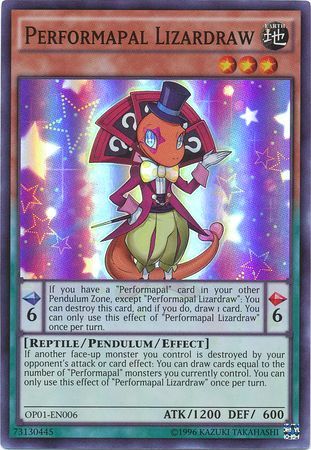 Performapal Lizardraw [OP01-EN006] Super Rare | Black Swamp Games