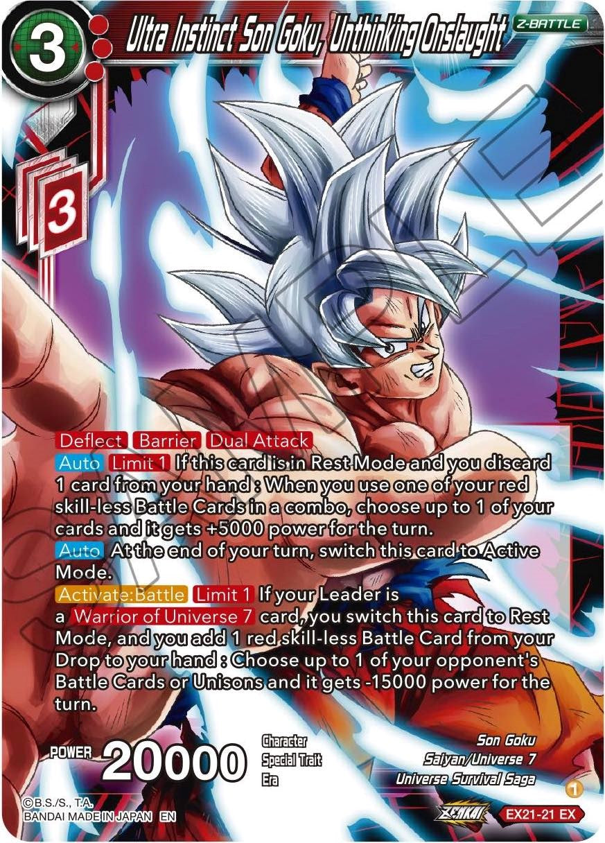 Ultra Instinct Son Goku, Unthinking Onslaught (EX21-21) [5th Anniversary Set] | Black Swamp Games