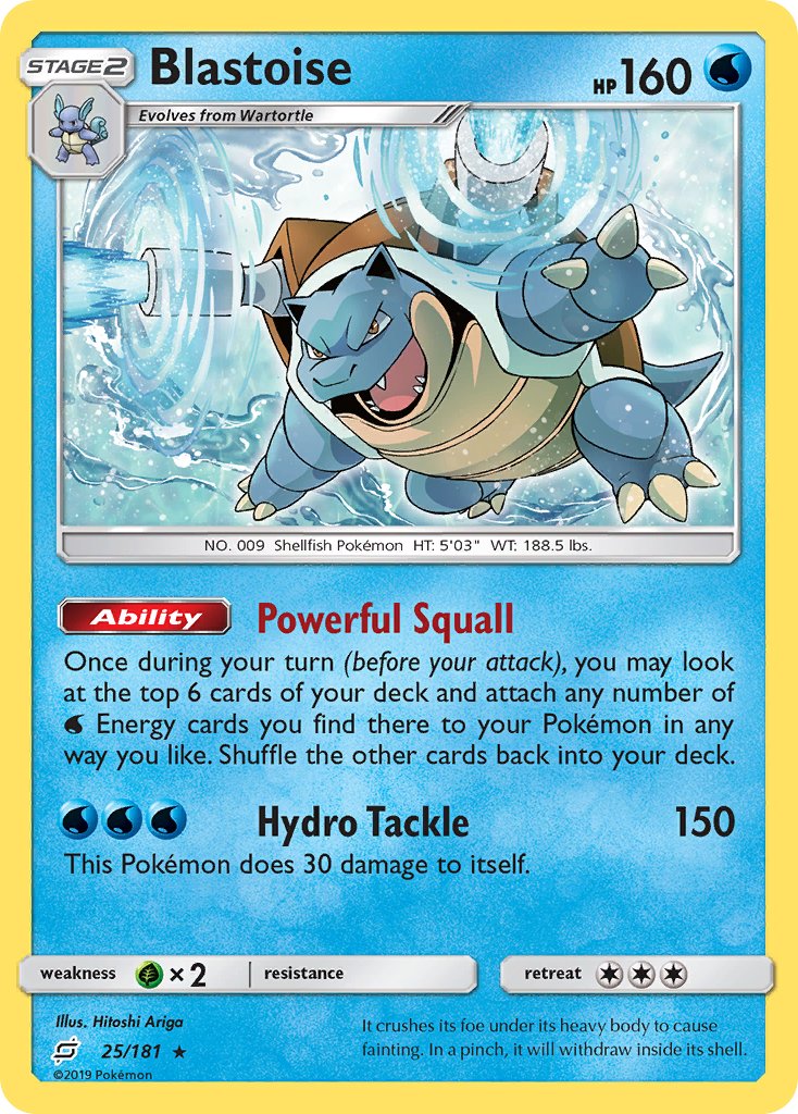 Blastoise (25/181) (Theme Deck Exclusive) [Sun & Moon: Team Up] | Black Swamp Games