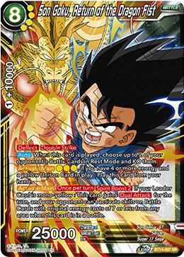 Son Goku, Return of the Dragon Fist (BT14-097) [Cross Spirits] | Black Swamp Games