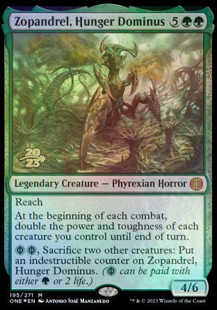 Zopandrel, Hunger Dominus [Phyrexia: All Will Be One Prerelease Promos] | Black Swamp Games