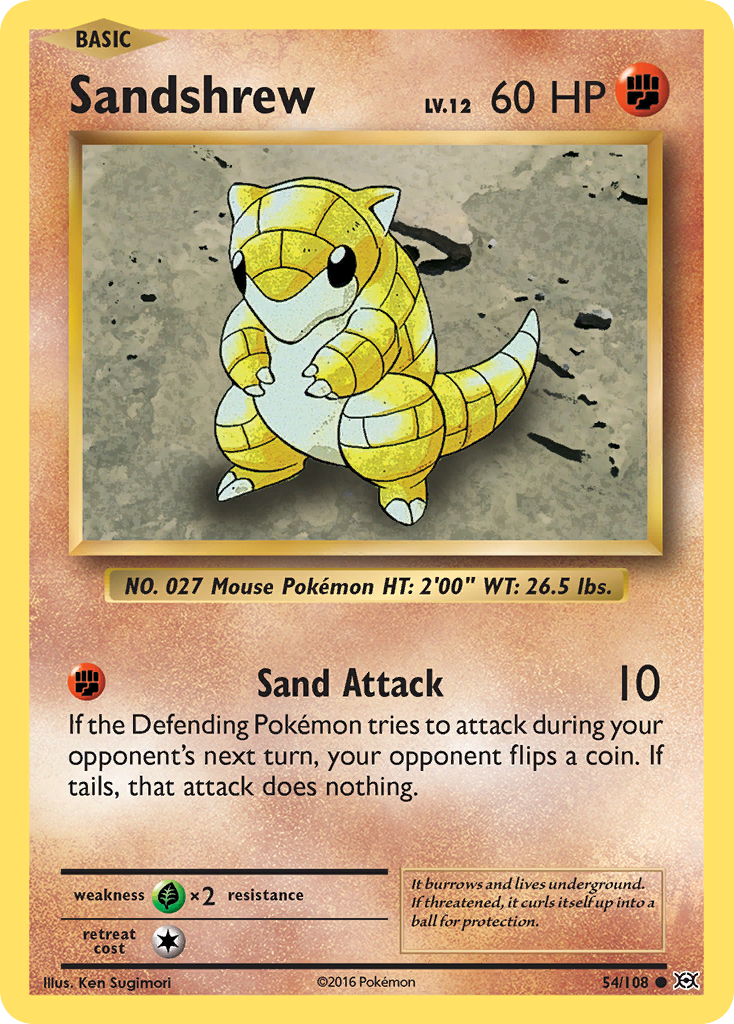 Sandshrew (54/108) [XY: Evolutions] | Black Swamp Games