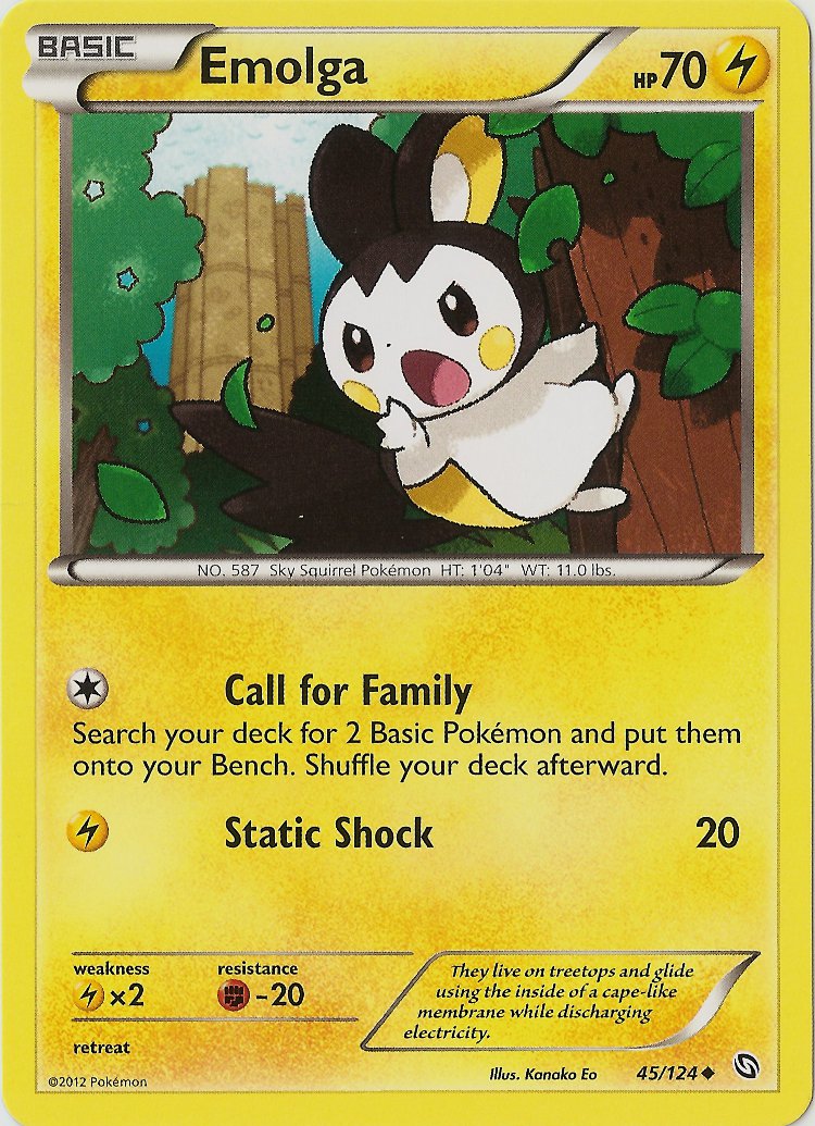 Emolga (45/124) [Black & White: Dragons Exalted] | Black Swamp Games