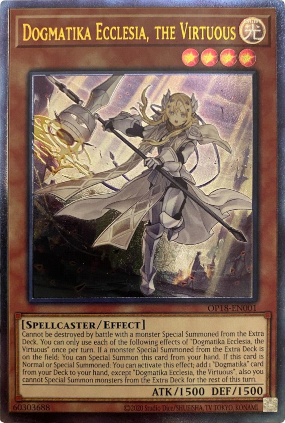 Dogmatika Ecclesia, the Virtuous [OP18-EN001] Ultimate Rare | Black Swamp Games