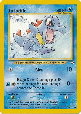 Totodile (80/111) [Neo Genesis Unlimited] | Black Swamp Games