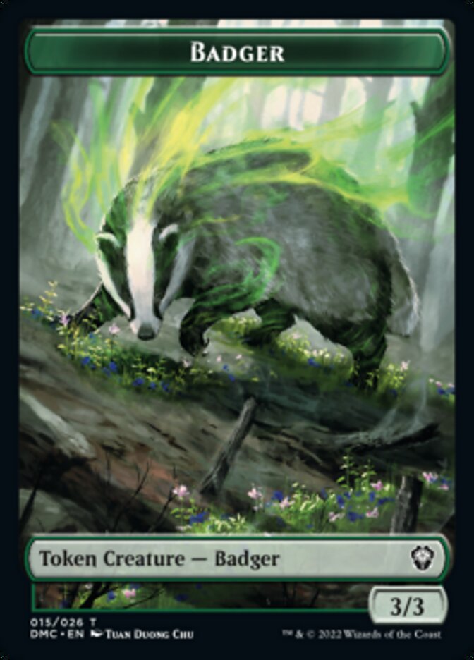 Bird (002) // Badger Double-sided Token [Dominaria United Tokens] | Black Swamp Games