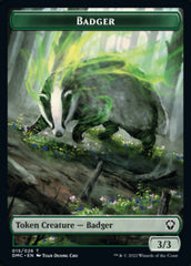 Saproling // Badger Double-sided Token [Dominaria United Tokens] | Black Swamp Games
