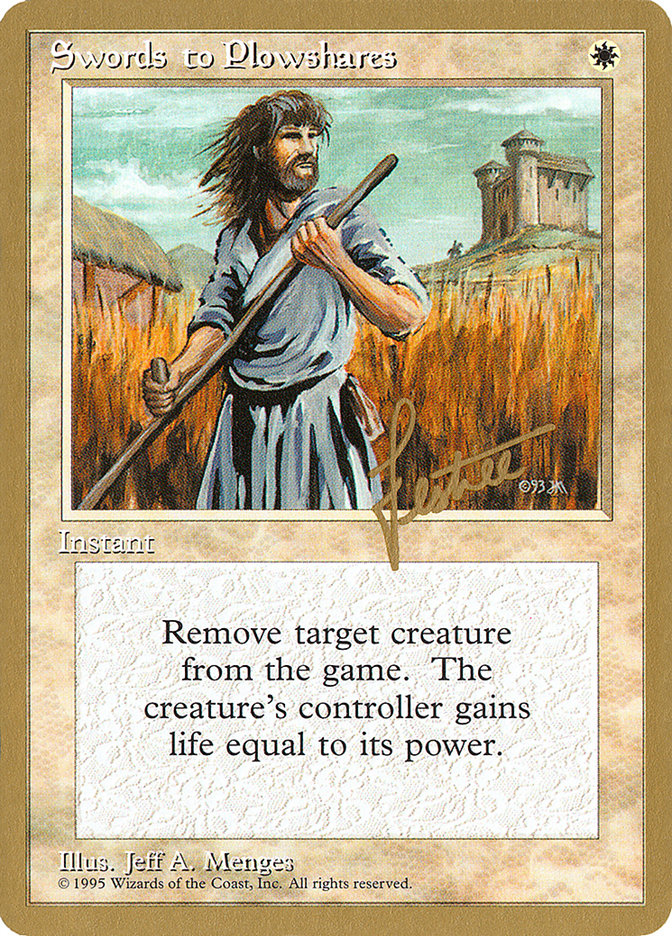 Swords to Plowshares (Bertrand Lestree) [Pro Tour Collector Set] | Black Swamp Games