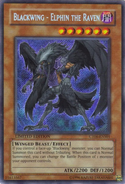 Blackwing - Elphin the Raven [CT06-ENS01] Secret Rare | Black Swamp Games