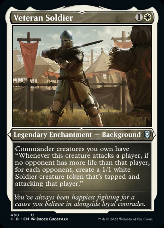 Veteran Soldier (Foil Etched) [Commander Legends: Battle for Baldur's Gate] | Black Swamp Games