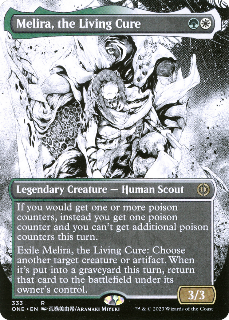 Melira, the Living Cure (Borderless Manga) [Phyrexia: All Will Be One] | Black Swamp Games